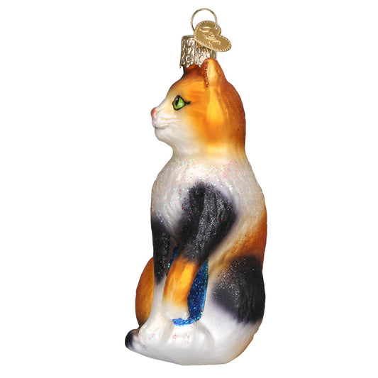 Pendente “Gato Real” – Ornamento de Natal em Vidro
