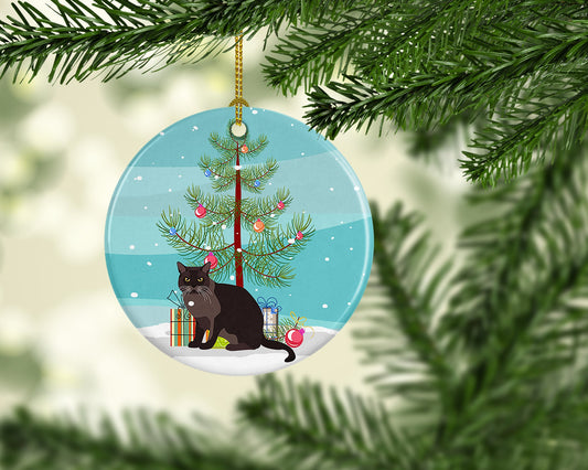 Enfeite de Natal em Cerâmica – European Burmese Cat | Edição Especial