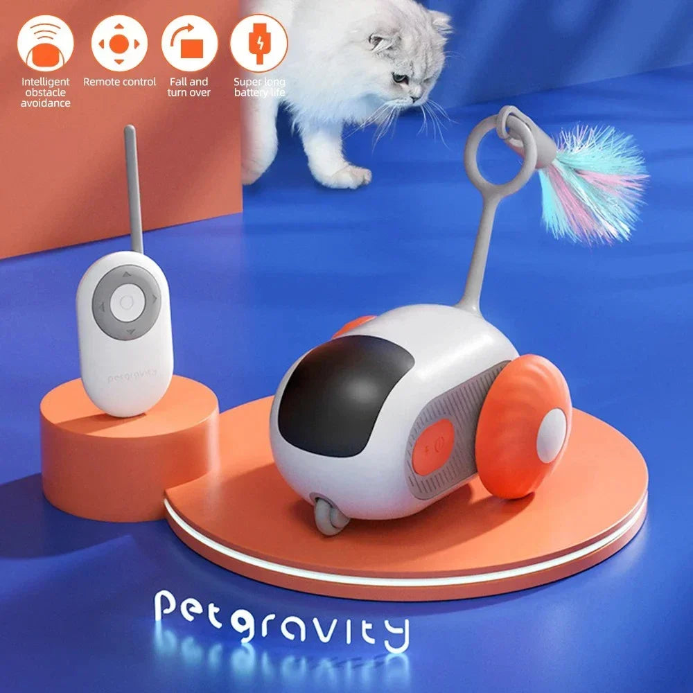 Carro Inteligente Interativo para Gatos – Smart Cats Toy Car (RC + Automático)